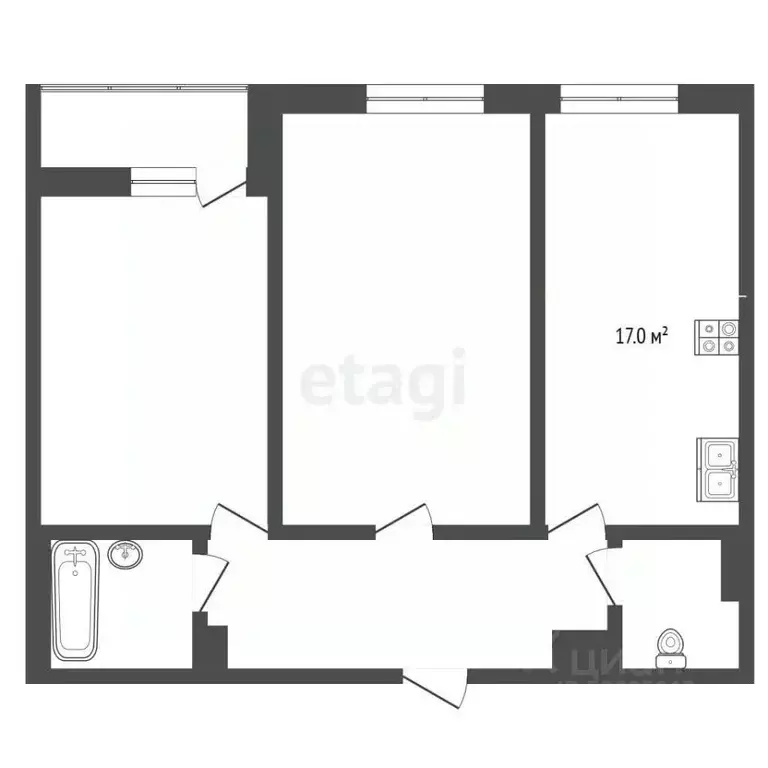 2-к кв. Забайкальский край, Чита Смоленская ул., 123 (64.2 м) - Фото 2