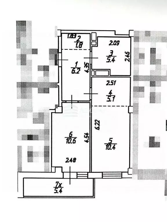 2-к кв. Ростовская область, Ростов-на-Дону просп. 40-летия Победы, ... - Фото 2