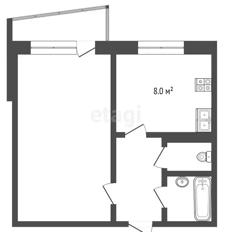 1-комнатная квартира: Оренбург, проспект Дзержинского, 40 (33 м) - Фото 0