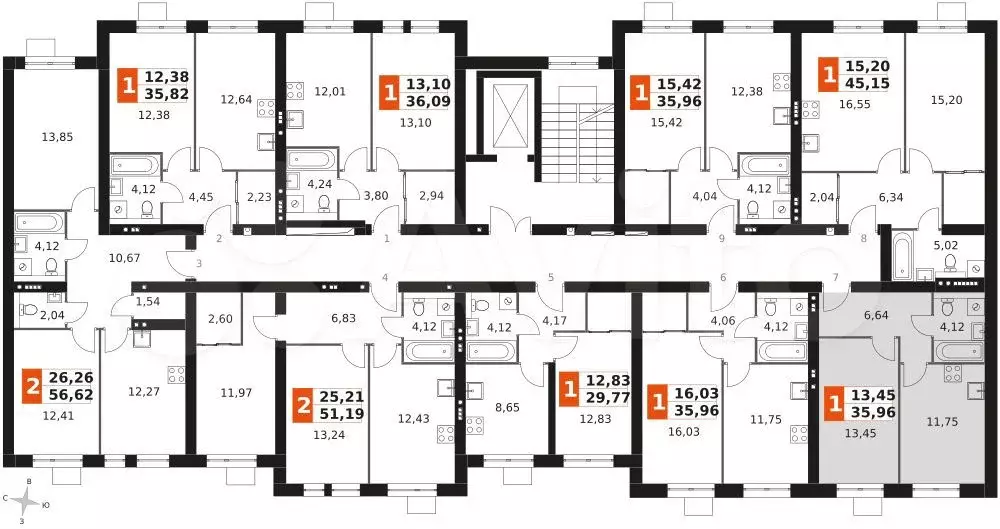 1-к. квартира, 36 м, 2/3 эт. - Фото 1