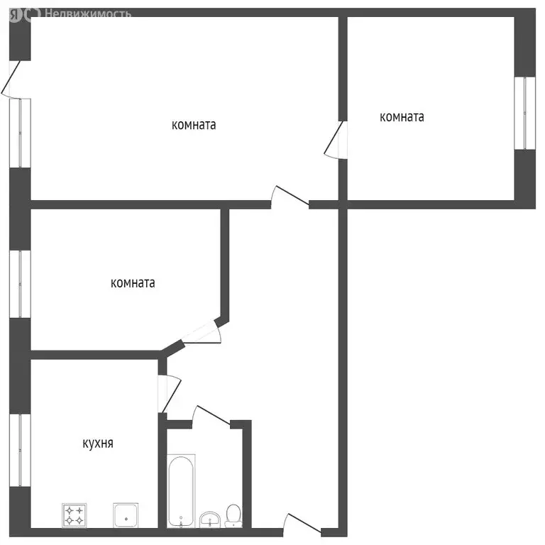 3-комнатная квартира: село Лопатки, Школьная улица, 10 (82.8 м) - Фото 0