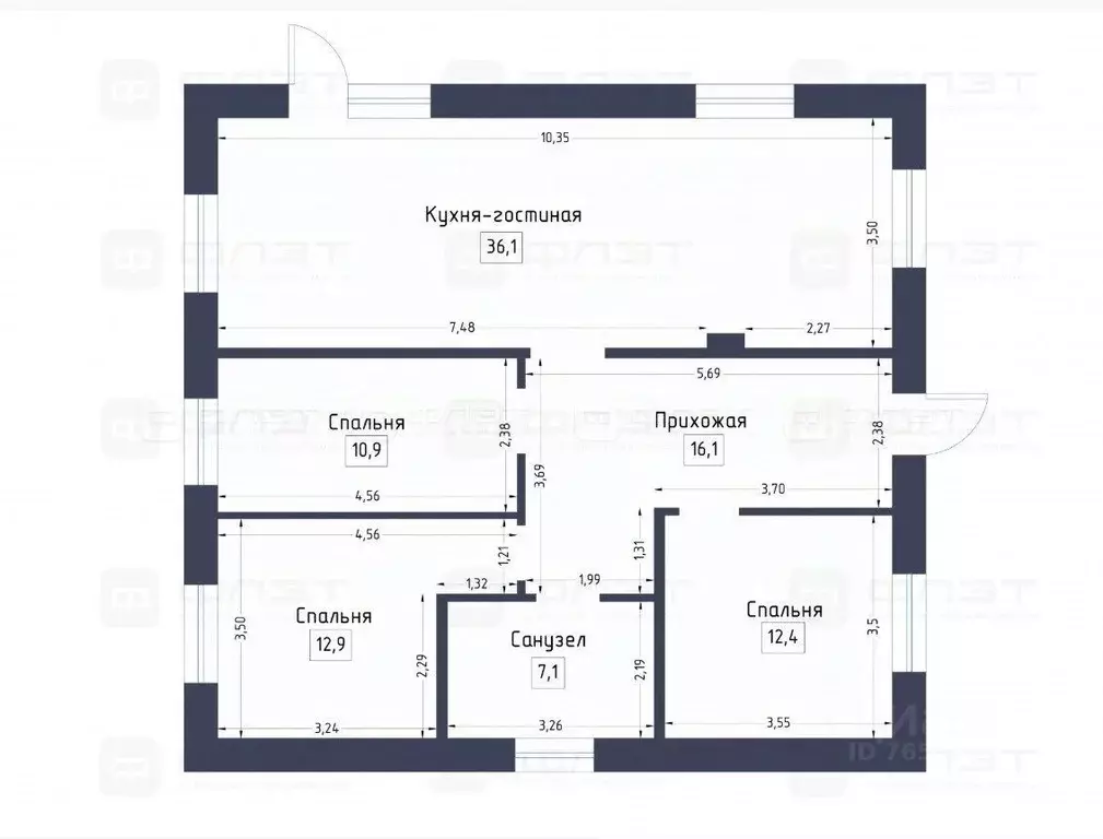 Дом в Татарстан, Зеленодольский район, Большекургузинское с/пос, с. ... - Фото 2