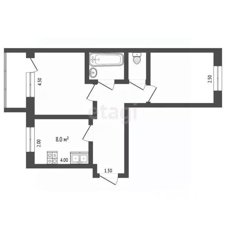 2-к кв. Мордовия, Рузаевка Школьный бул., 1 (44.6 м) - Фото 0