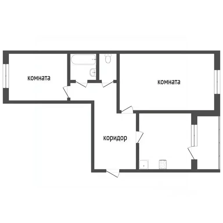2-к кв. Тюменская область, Тобольск 10-й мкр, 16 (53.8 м) - Фото 2