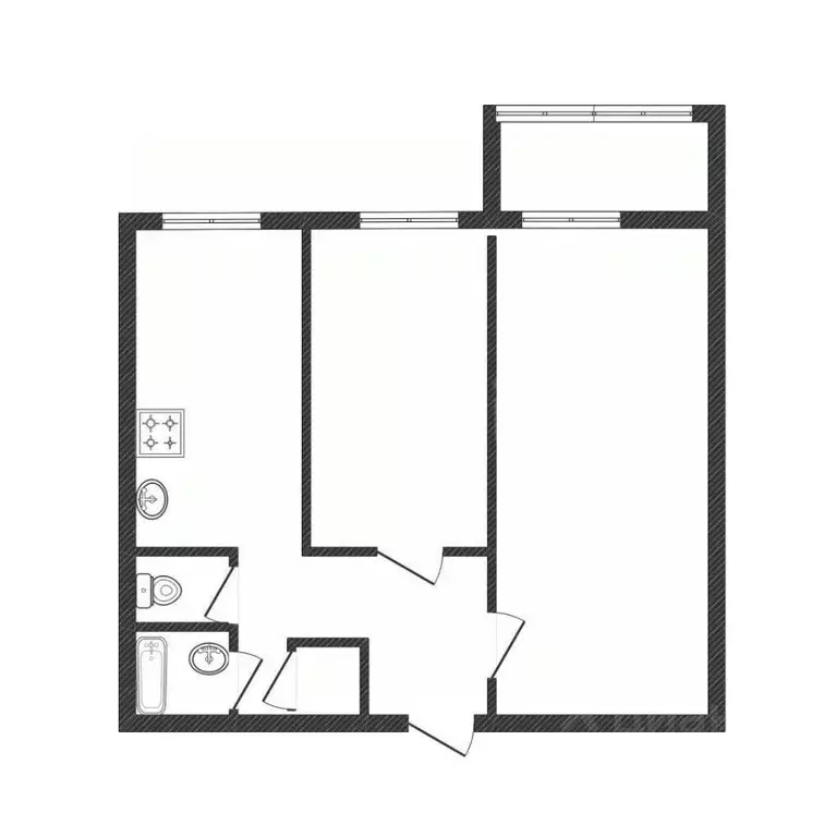 2-к кв. Смоленская область, Рудня Западная ул., 40 (49.5 м) - Фото 1