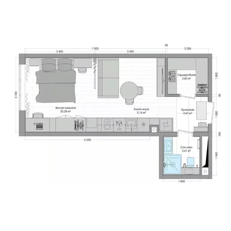 1-к кв. Приморский край, Владивосток ул. Нейбута (37.98 м) - Фото 1