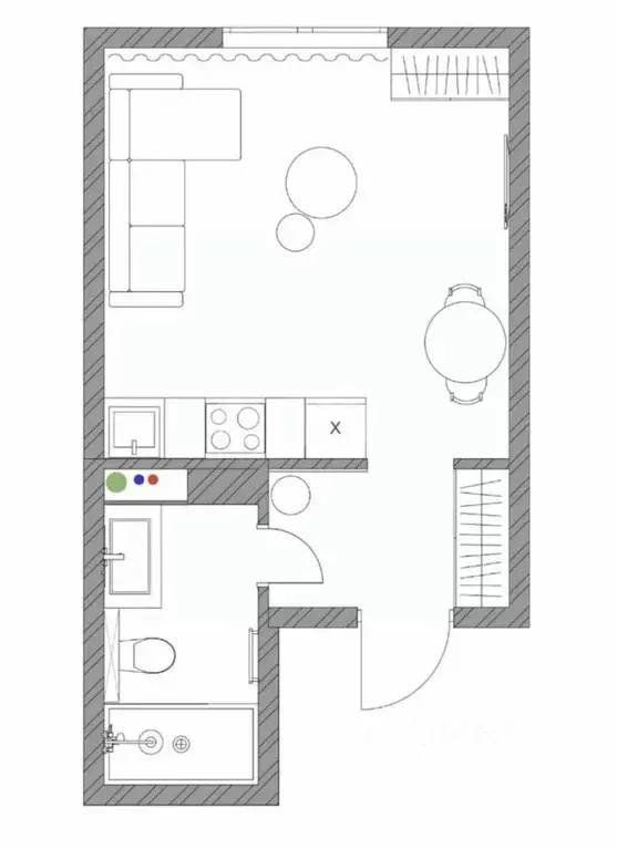 Студия Московская область, Воскресенск Новлянский мкр, ул. Кагана, 19 ... - Фото 2