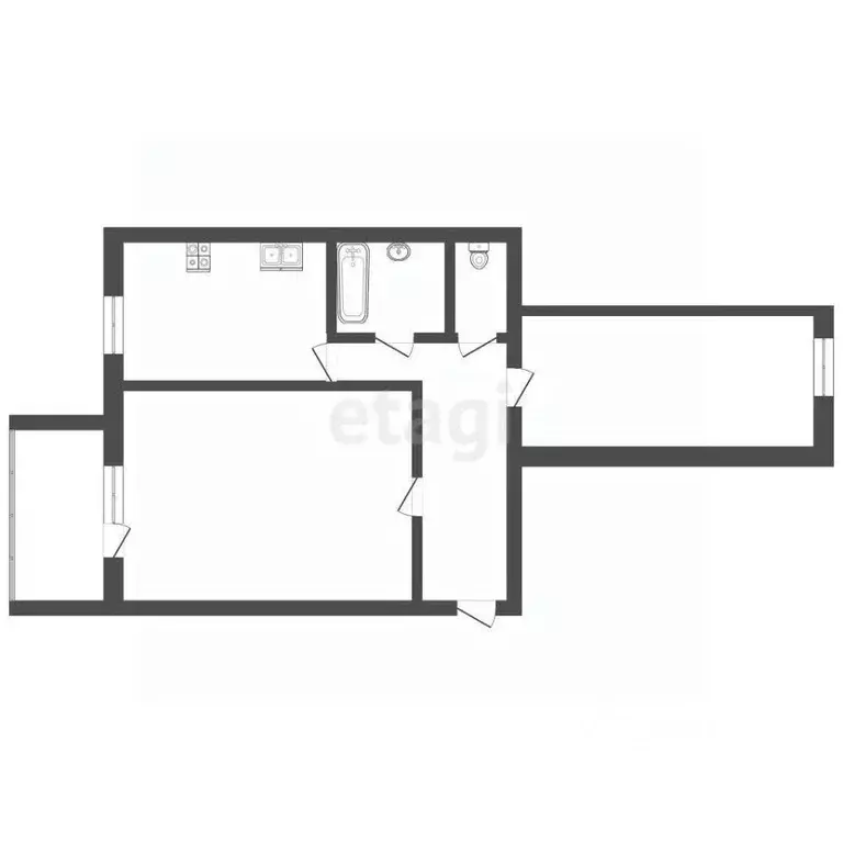 2-к кв. Ханты-Мансийский АО, Октябрьский район, пос. Унъюган ул. ... - Фото 1