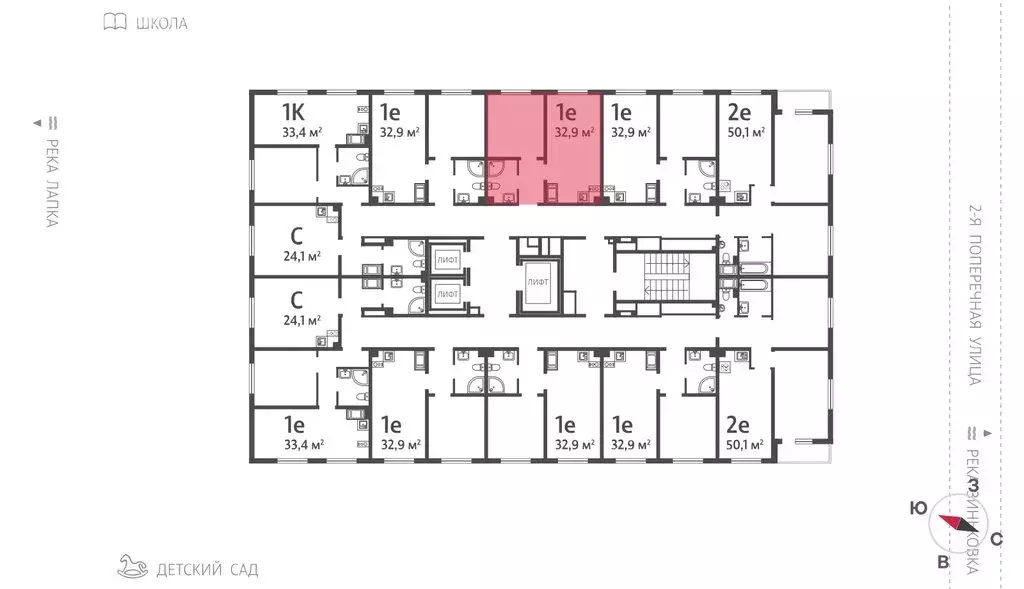 1-комнатная квартира: посёлок Ковалёво, жилой комплекс ЛСР Ржевский ... - Фото 2