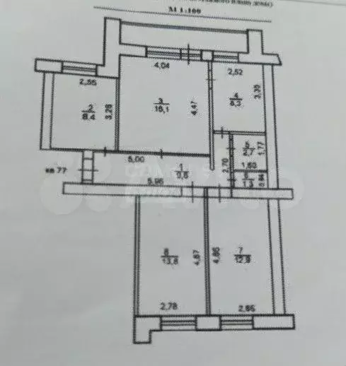 4-к. квартира, 74,8 м, 2/9 эт. - Фото 0