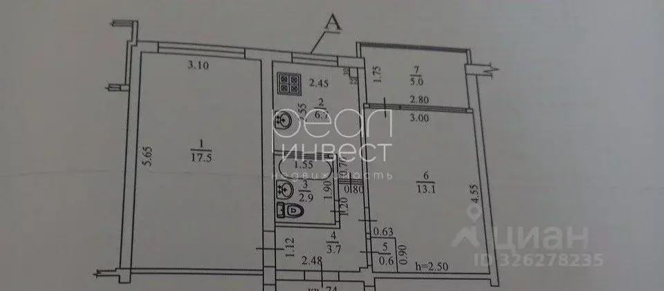 2-к кв. Краснодарский край, Сочи Бытха мкр, ул. Ворошиловская, 7 (50.0 ... - Фото 2