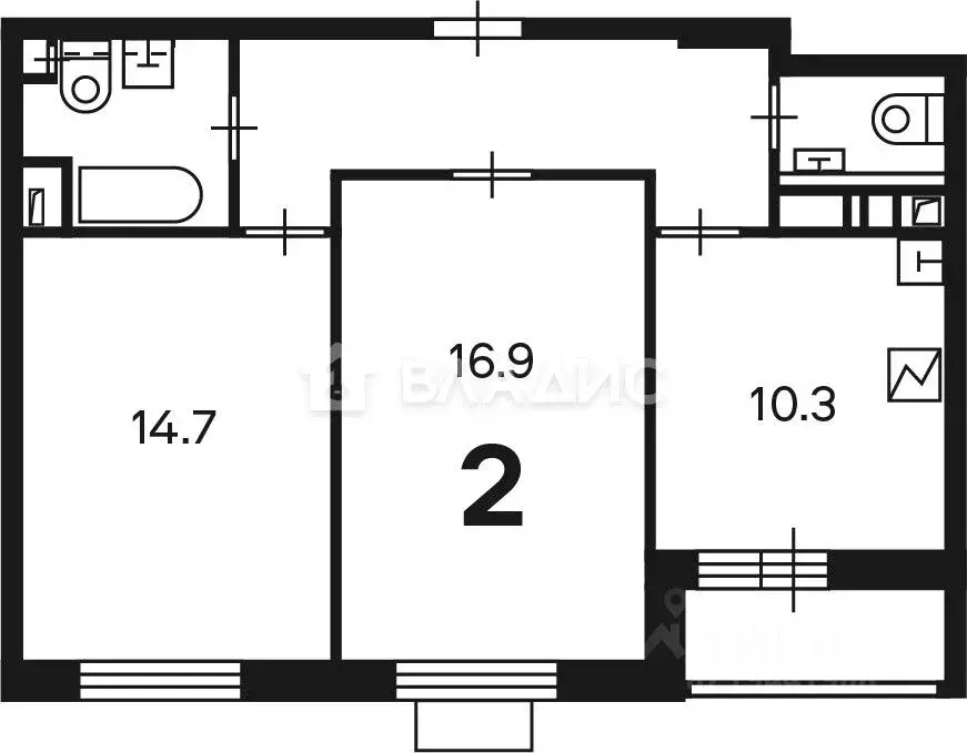 2-к кв. Москва проезд Шокальского, 28Ак1 (55.4 м) - Фото 2