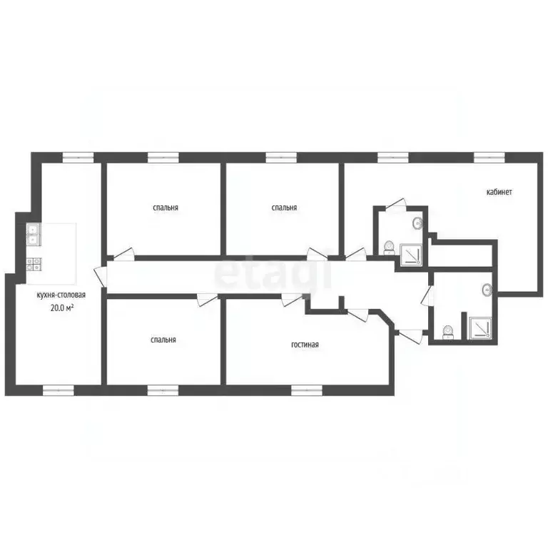 5-к кв. Крым, Симферополь ул. Училищная (102.1 м) - Фото 0