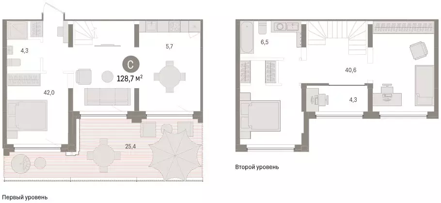2-комнатная квартира: Тюмень, Причальная улица, 5 (128.74 м) - Фото 2