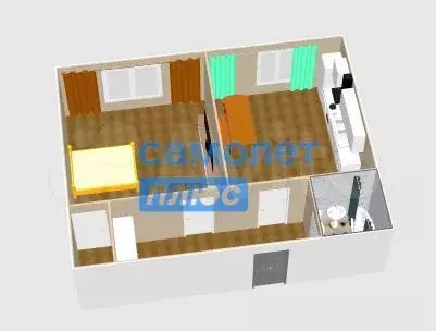 1-к. квартира, 35,4 м, 3/5 эт. - Фото 1