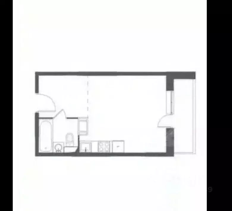 Квартира, студия, 25 м - Фото 1