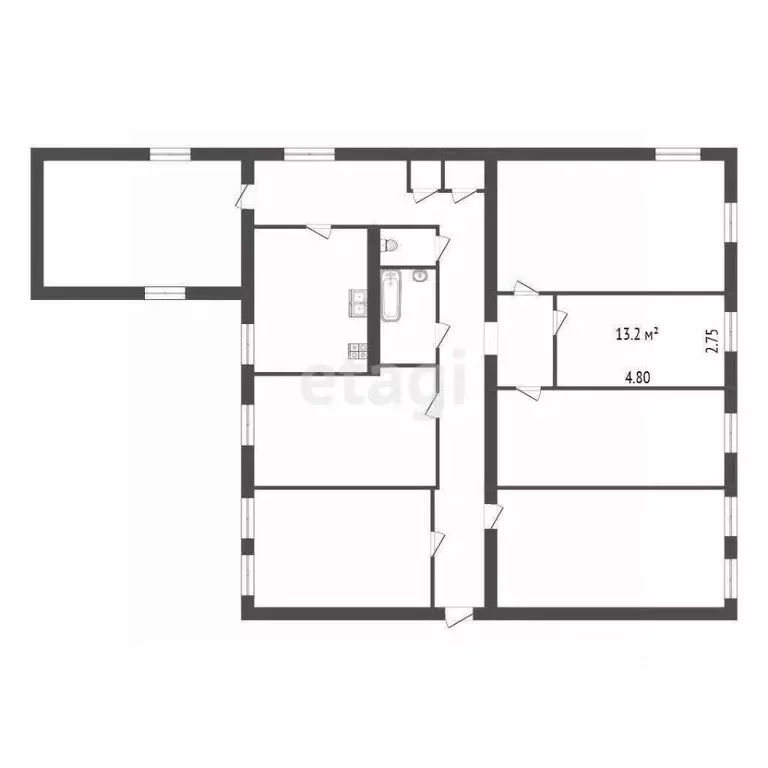 Комната Санкт-Петербург Большой Казачий пер., 11 (13.2 м) - Фото 2