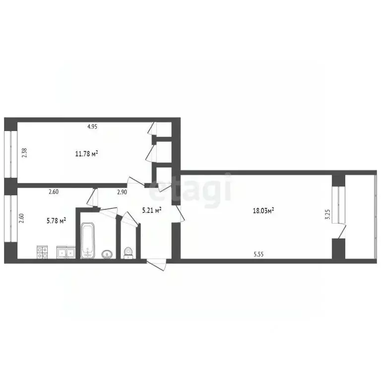 2-к кв. Костромская область, Нерехта ул. Орехова, 2 (45.0 м) - Фото 2