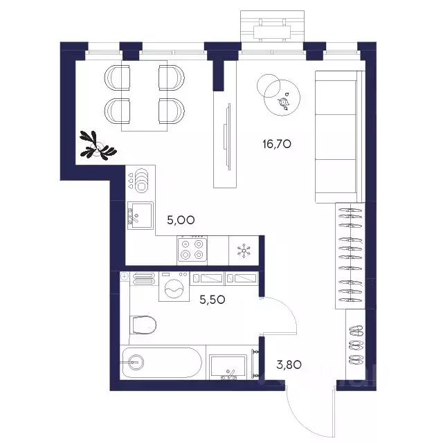 1-к кв. Пензенская область, Пенза Засурье мкр, Лес жилой комплекс ... - Фото 1