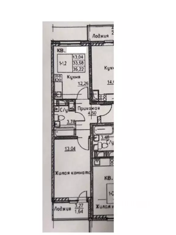 1-к кв. Санкт-Петербург ул. Русановская, 20к3 (33.2 м) - Фото 2