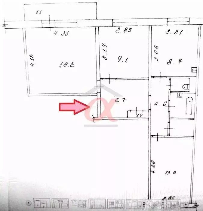 3-к кв. Кемеровская область, Кемерово бул. Строителей, 52А (63.3 м) - Фото 1