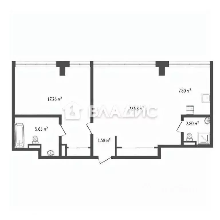 2-к кв. Москва ул. Новый Арбат, 15 (64.0 м) - Фото 2