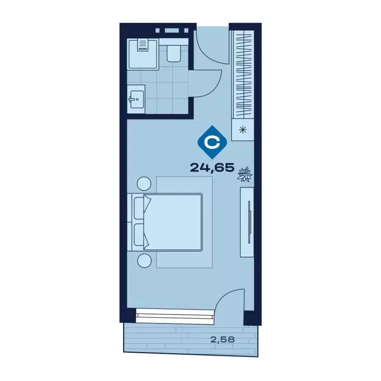 1-к кв. Свердловская область, Сысерть апарт-отель Панорама тер.,  ... - Фото 1