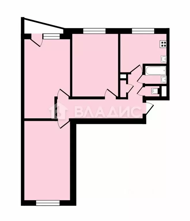 3-к кв. Санкт-Петербург ул. Карпинского, 26 (60.0 м) - Фото 2