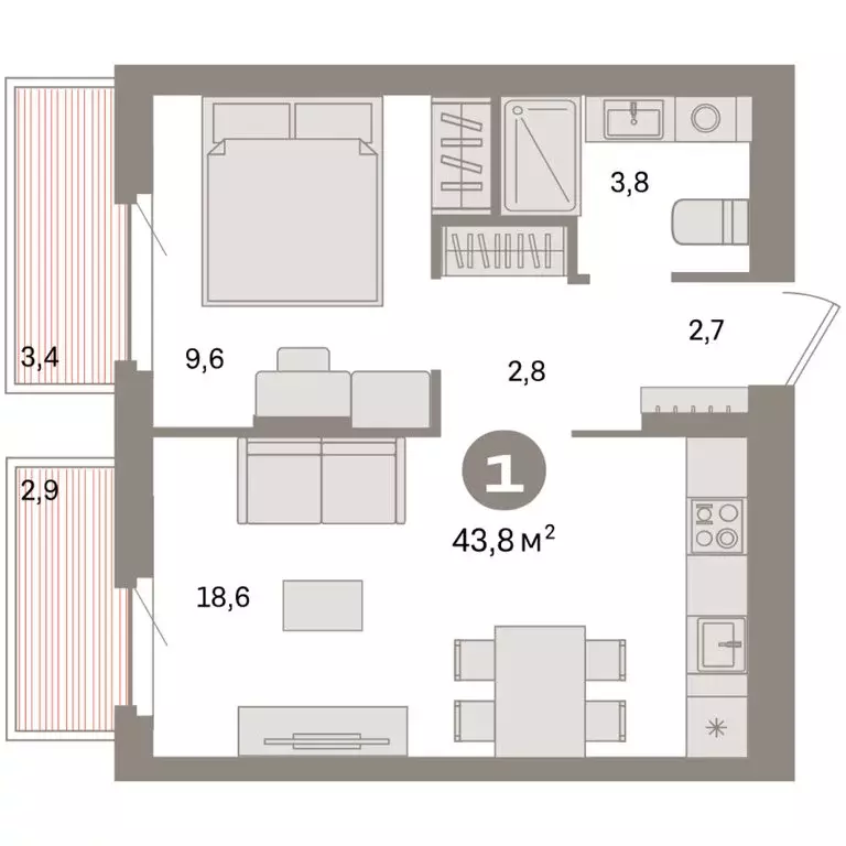 1-комнатная квартира: Екатеринбург, жилой район Сортировочный, ... - Фото 1