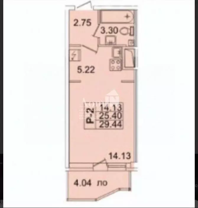 Студия Санкт-Петербург просп. Просвещения, 43 (29.44 м) - Фото 2