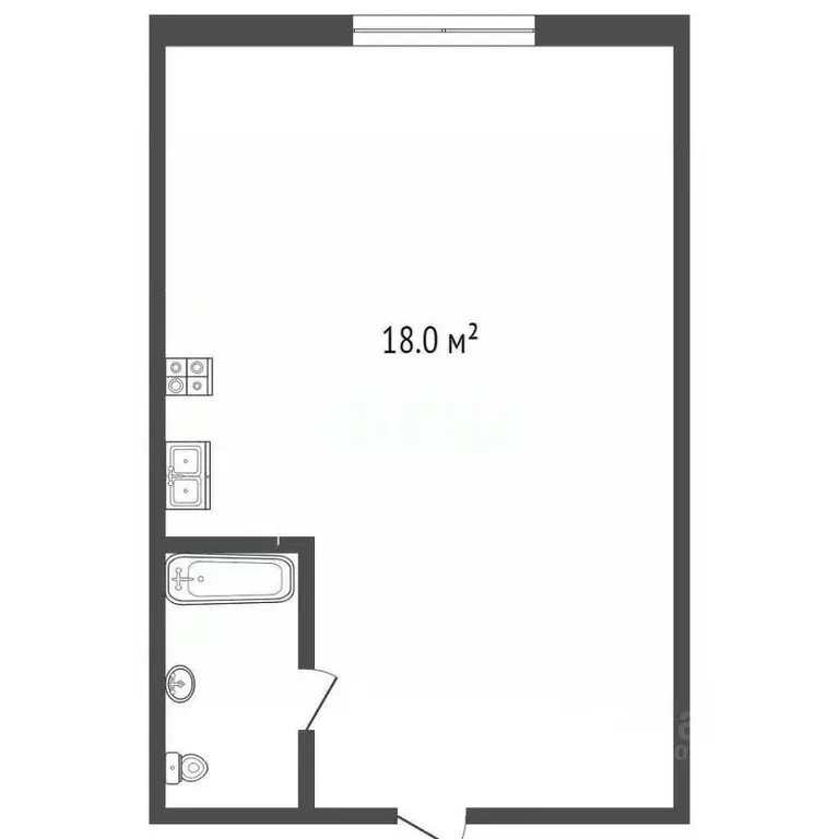 Студия Севастополь ул. Маршала Бирюзова, 1 (18.0 м) - Фото 2