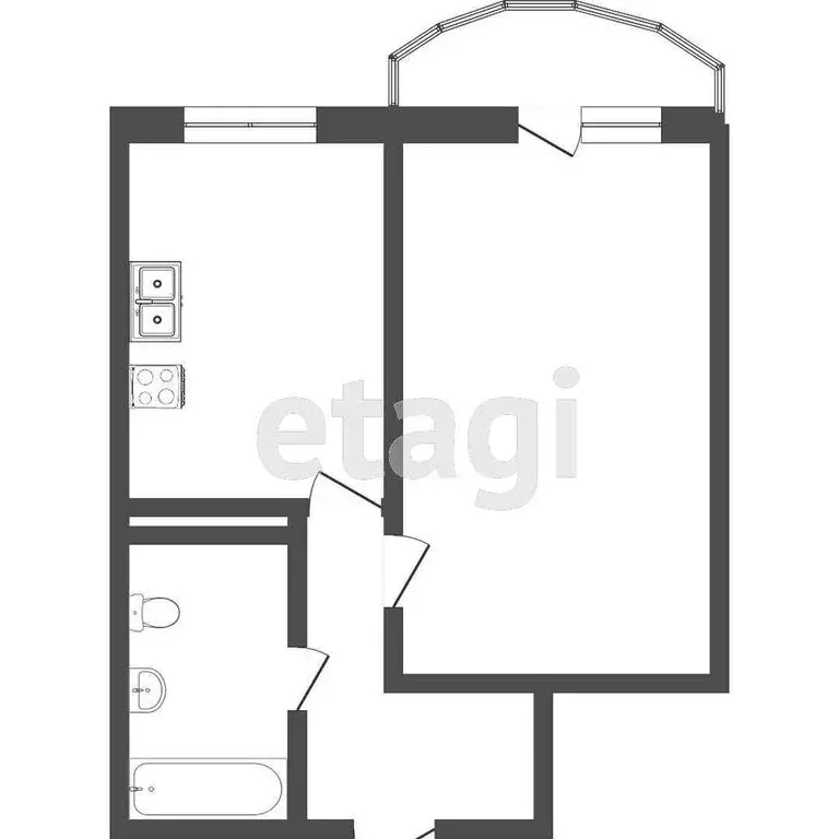 1-комнатная квартира: Тюмень, микрорайон Антипино, Беловежская улица, ... - Фото 2