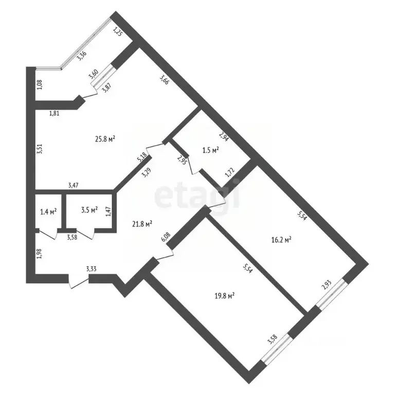 3-к кв. Амурская область, Благовещенск Игнатьевское ш., 12/3 (95.8 м) - Фото 1
