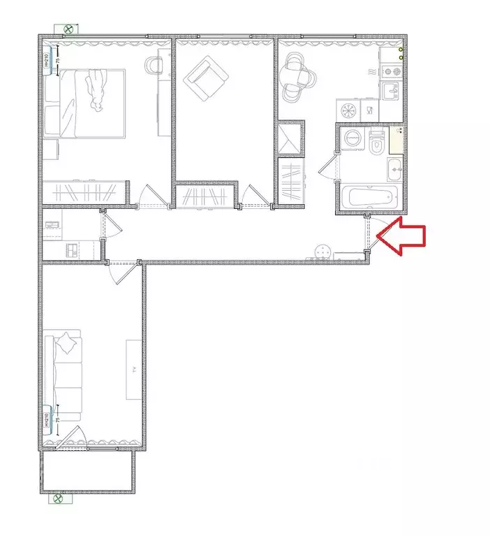 3-к кв. Москва Винницкая ул., 17 (60.0 м) - Фото 2