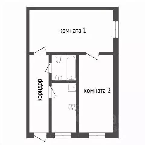 2-к кв. Воронежская область, с. Новая Усмань ул. Полевая, 5 (38.6 м) - Фото 1