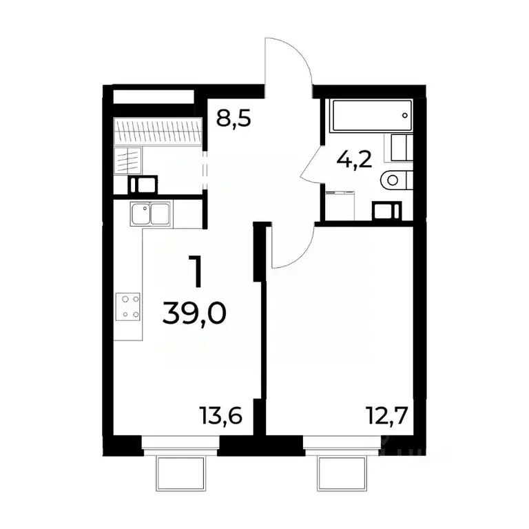 1-к кв. Нижегородская область, Нижний Новгород ул. Усиевича (39.0 м) - Фото 0