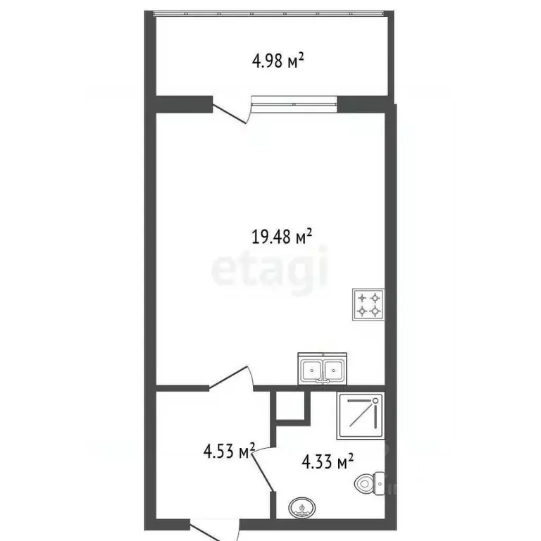 Студия Ленинградская область, Кудрово г. Всеволожский район, Заневское ... - Фото 1