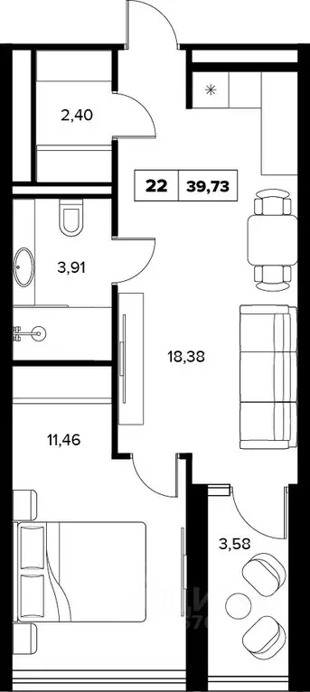 2-к кв. Краснодарский край, Сочи Культурное Уч-Дере мкр, ул. Семашко, ... - Фото 1