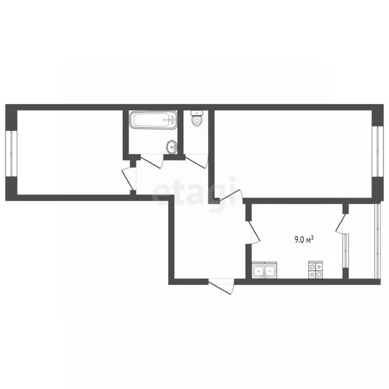 2-к кв. Московская область, Воскресенск ул. Мичурина, 13 (54.0 м) - Фото 1