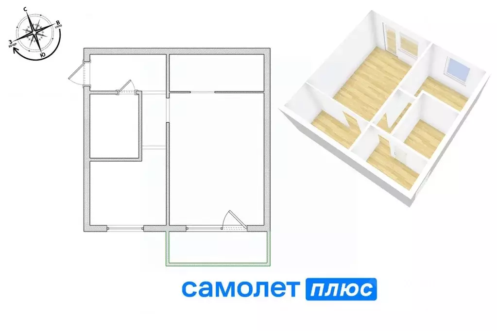 1-к кв. Кемеровская область, Кемерово Красноармейская ул., 125 (31.1 ... - Фото 1