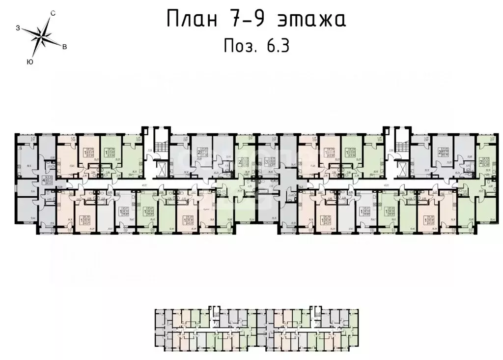 1-комнатная квартира: Тамбов, улица имени Павла Строганова, 11Д (39.8 ... - Фото 1