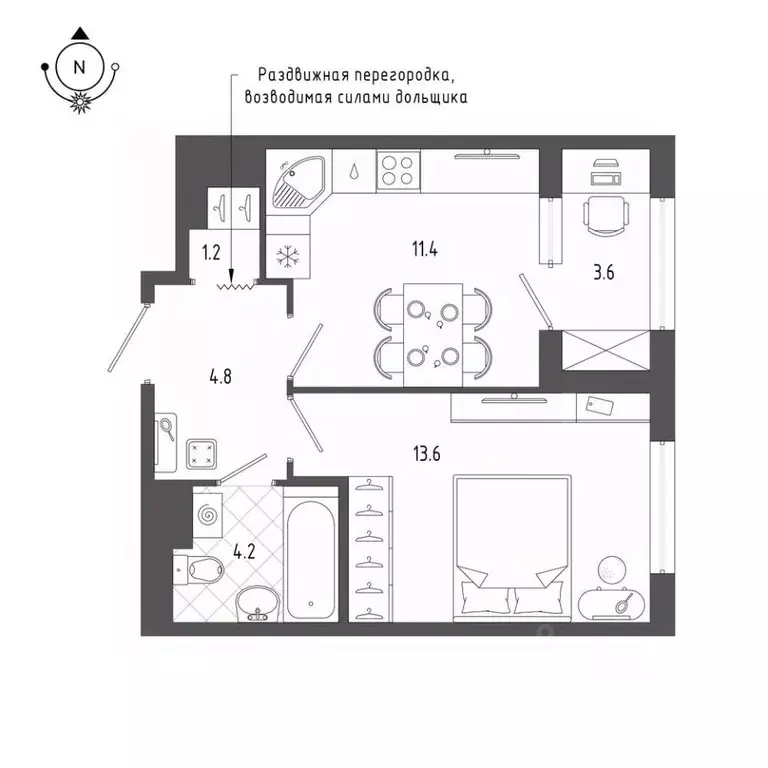 1-к кв. Санкт-Петербург бул. Измайловский, 9 (36.9 м) - Фото 0