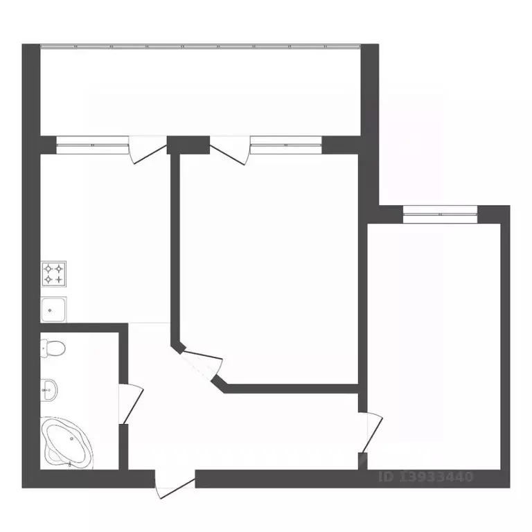 2-к кв. Тюменская область, Тюмень Депутатская ул., 129 (46.2 м) - Фото 2