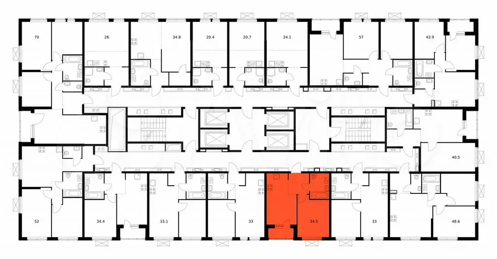 1-к. квартира, 34,5 м, 17/28 эт. - Фото 1