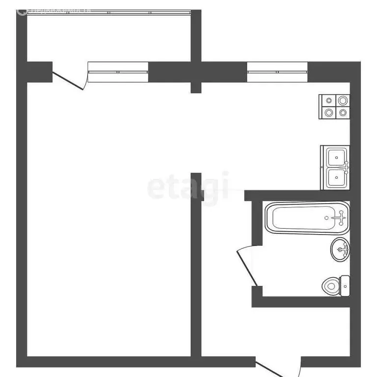 Квартира-студия: Ярославль, Большая Фёдоровская улица, 77 (34 м) - Фото 1