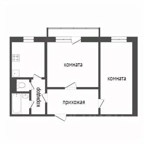 2-к кв. Красноярский край, Красноярск ул. Копылова, 17 (53.0 м) - Фото 2