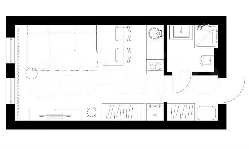 Квартира-студия, 20 м, 3/9 эт. - Фото 0
