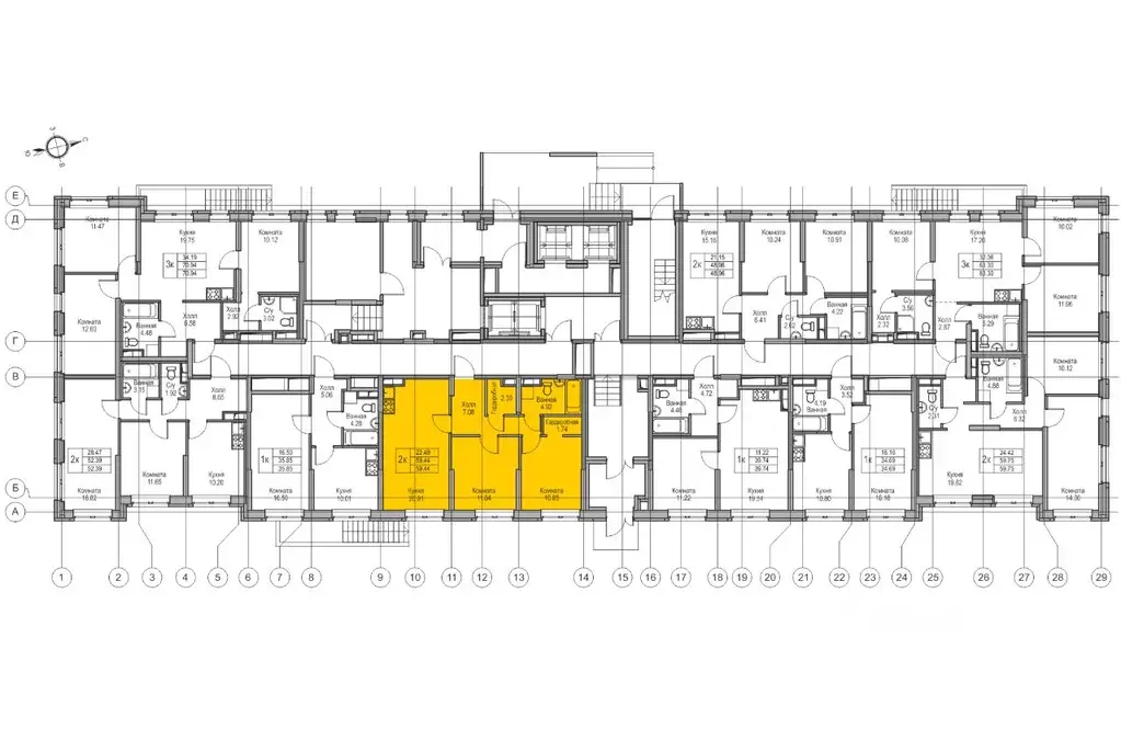 2-к кв. Санкт-Петербург ул. Ивинская, 1к3 (59.44 м) - Фото 1