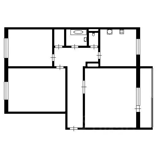 3-к кв. Красноярский край, Красноярск 9 Мая ул., 42 (67.0 м) - Фото 1