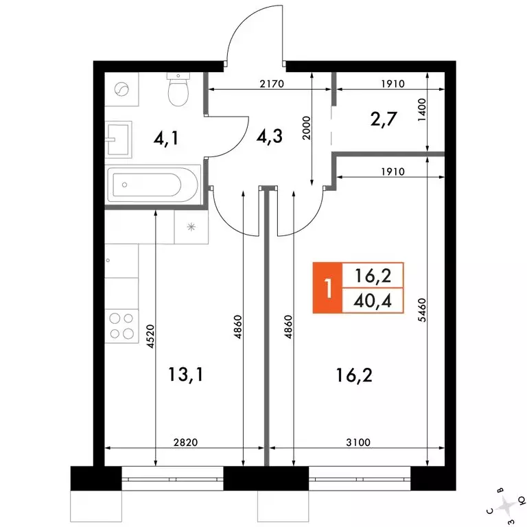 1-комнатная квартира: Владивосток, Первореченский район, микрорайон ... - Фото 2